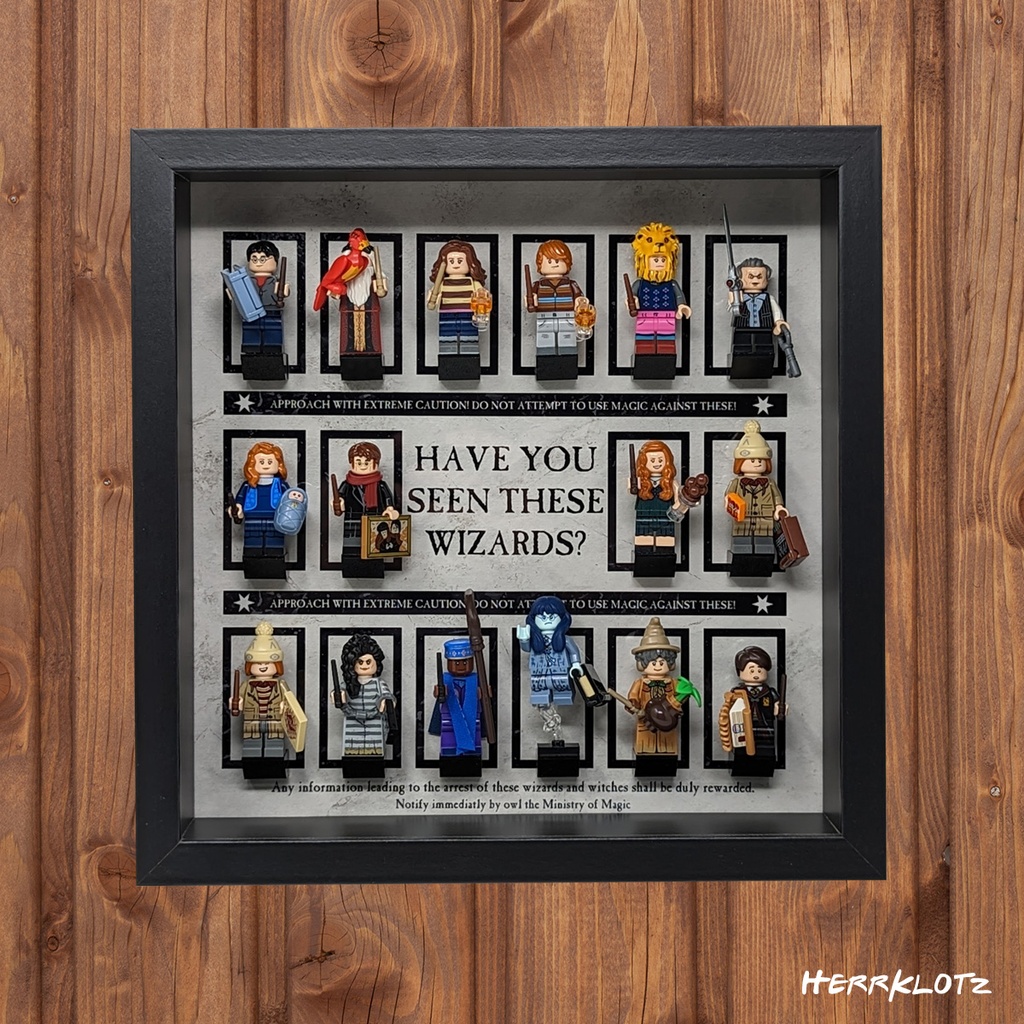 Displayrahmen für LEGO® Harry Potter Minifiguren - Motiv: Steckbrief