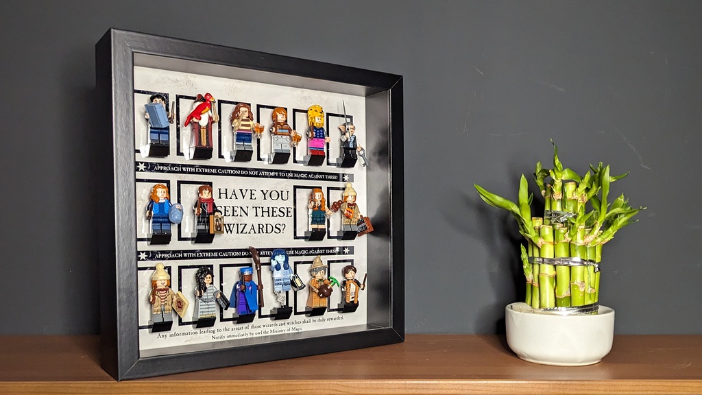 Displayrahmen für LEGO® Harry Potter Minifiguren - Motiv: Steckbrief - Ambient
