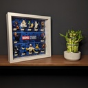 Displayrahmen für LEGO® Minifiguren Serie Marvel - Motiv: Comics - Ambient