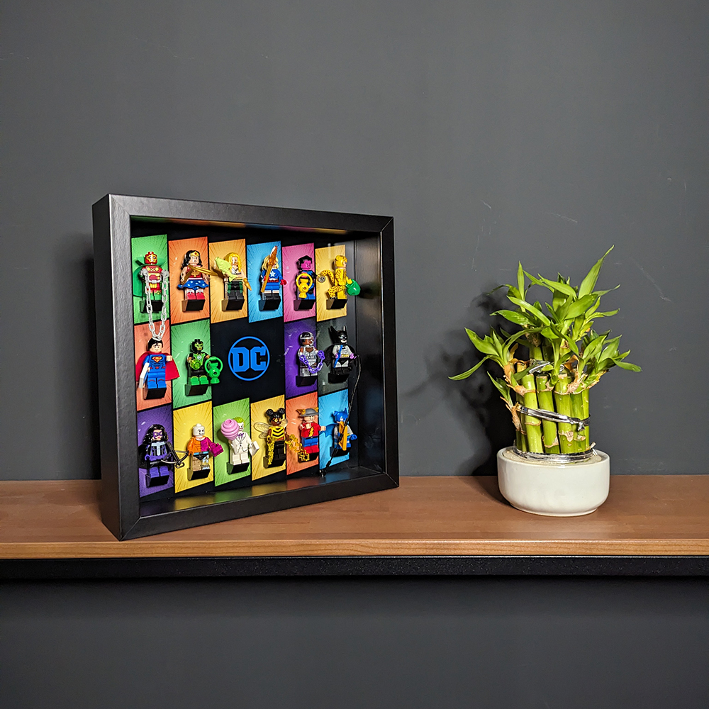 Displayrahmen für LEGO® Minifiguren Serie DC Comics