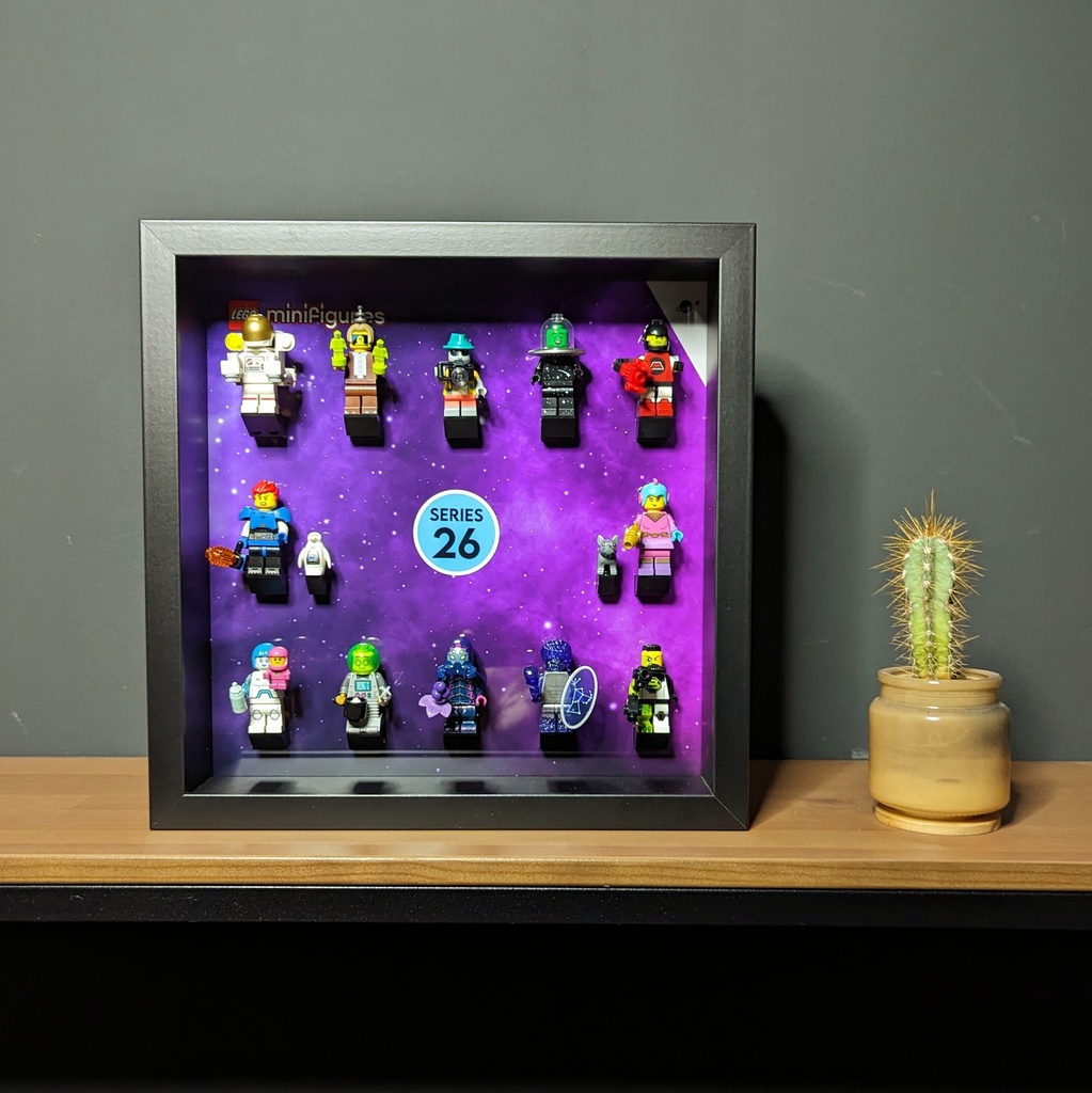 Displayrahmen für LEGO® Minifiguren Serie 26 Space