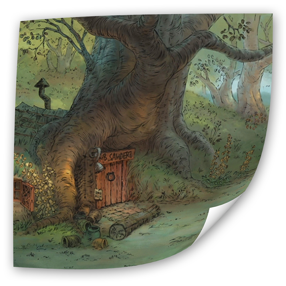 Fotoeinleger Winnie Pooh - Motiv: Pooh's Haus (25x25 cm)