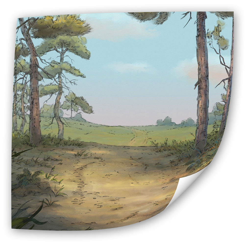Fotoeinleger Winnie Pooh - Motiv: Hundert-Morgen-Wald (25x25 cm)