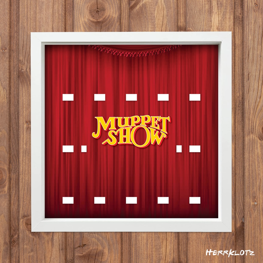 Displayrahmen für LEGO® Muppets (71033) - Motiv: Vorhang