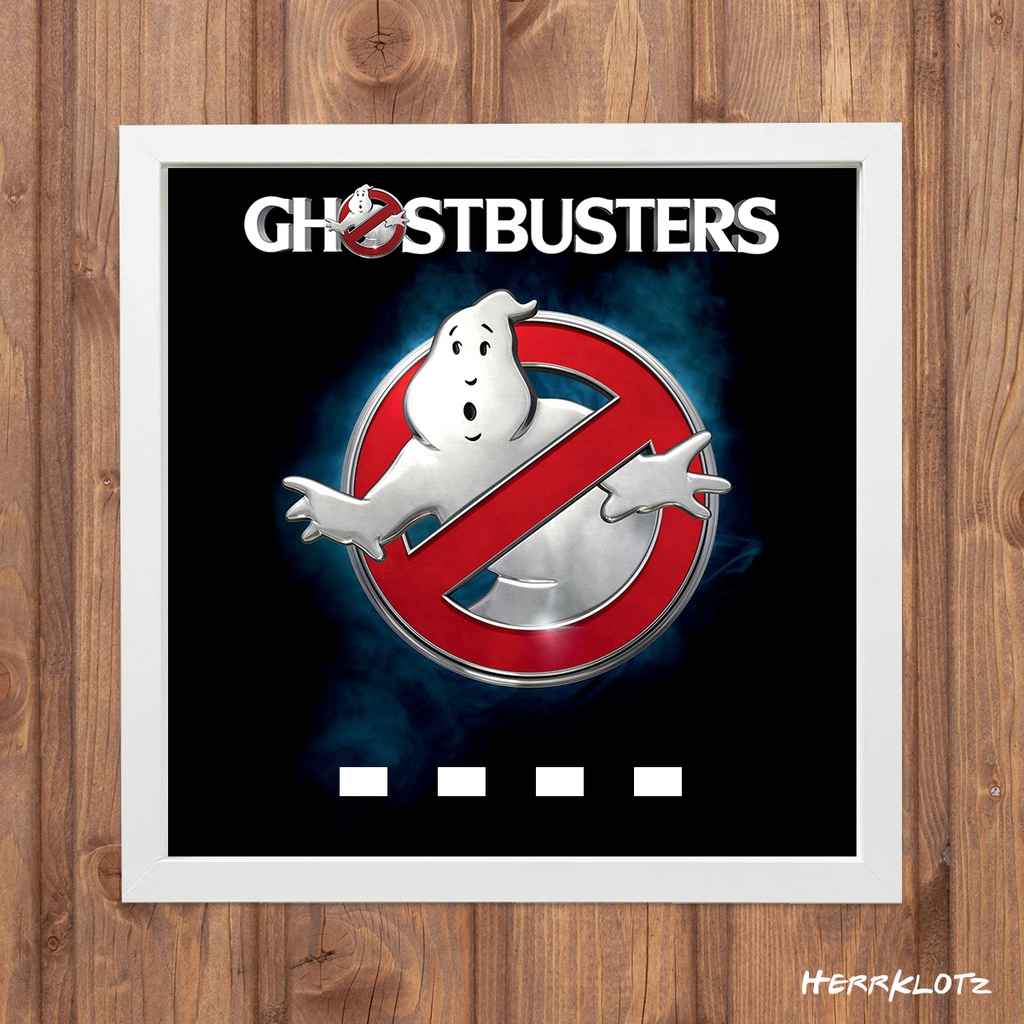 Displayrahmen für LEGO® Ghostbusters Minifiguren - Motiv: Logo 2016