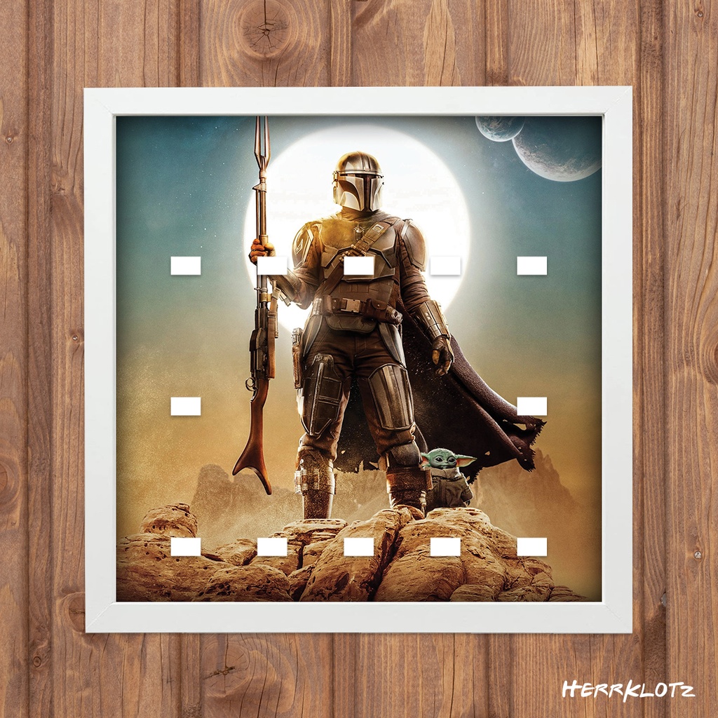 Displayrahmen für LEGO® Star Wars Minifiguren - Motiv: Mandalorian