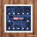 Displayrahmen für LEGO® Minifiguren Serie Marvel - Motiv: Comics