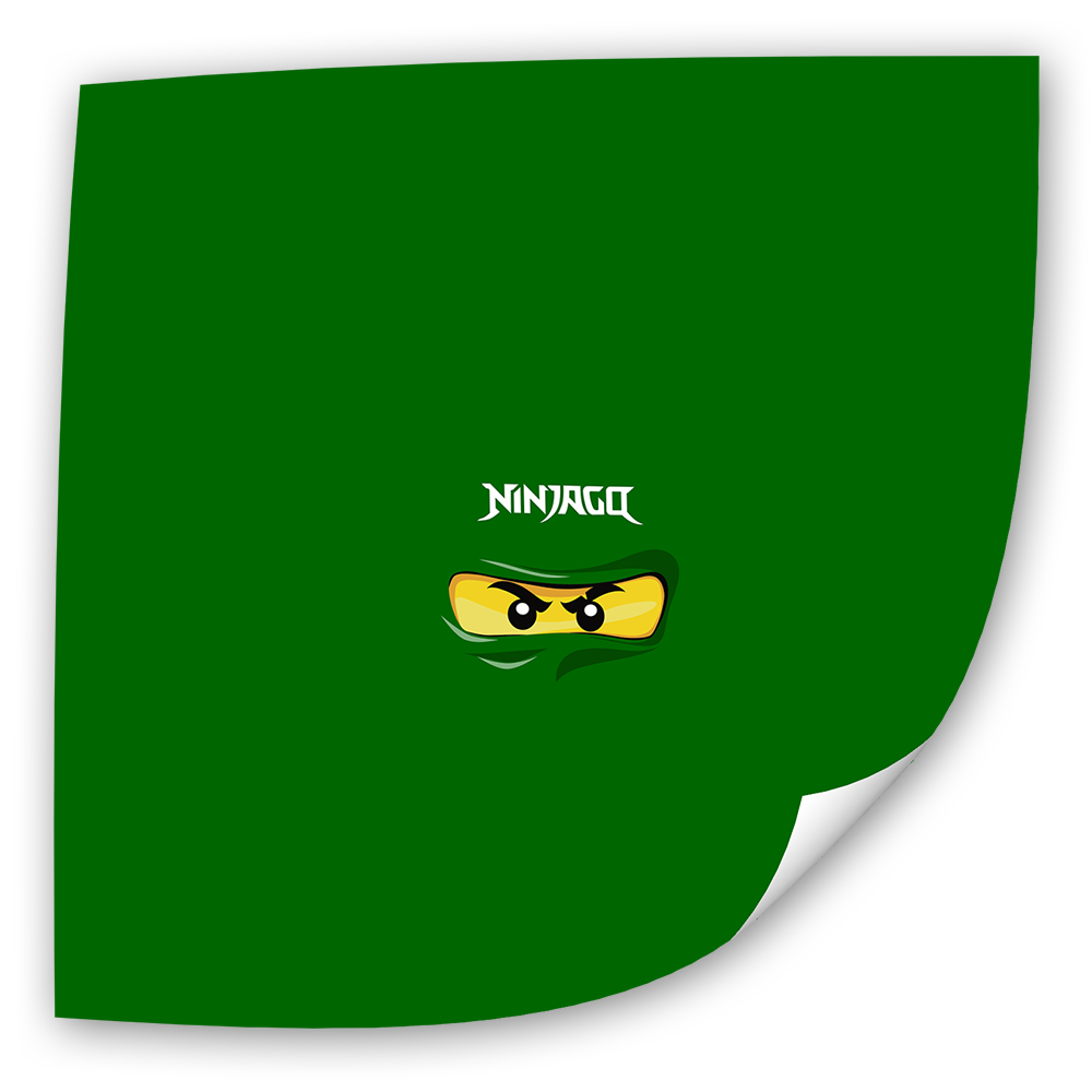 Fotoeinleger - Ninjago - Grün (25x25 cm)