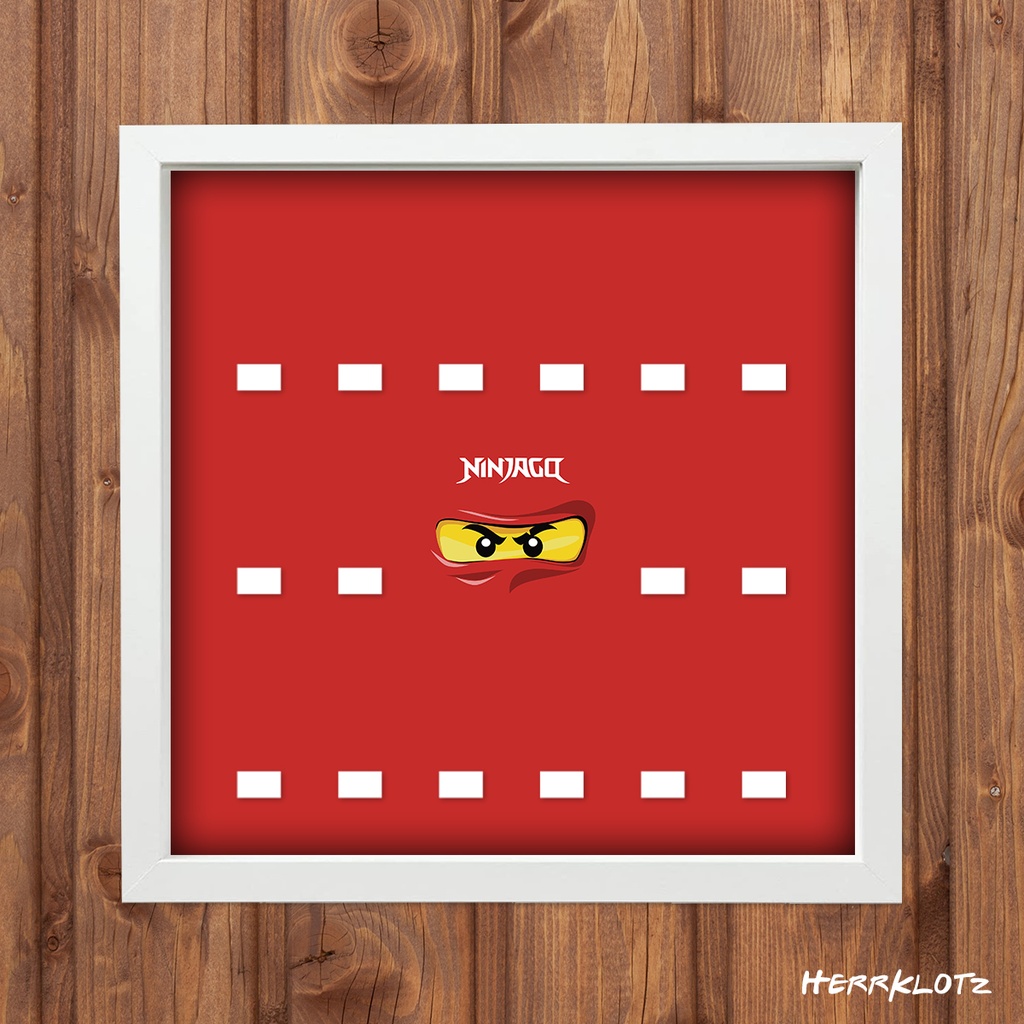 Displayrahmen für LEGO® Minifiguren - Ninjago - Rot