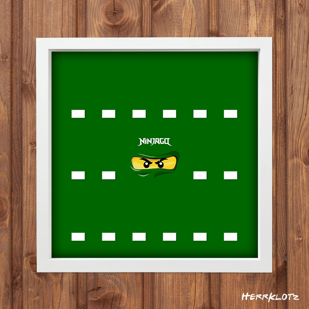 Displayrahmen für LEGO® Minifiguren - Ninjago - Grün