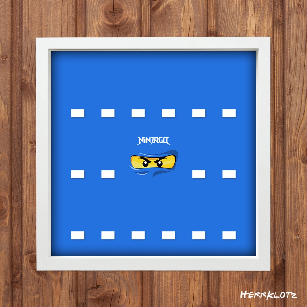 Displayrahmen für LEGO® Minifiguren - Ninjago - Blau