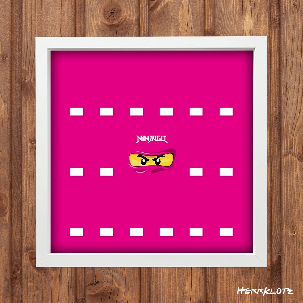 Displayrahmen für LEGO® Minifiguren - Ninjago - Pink