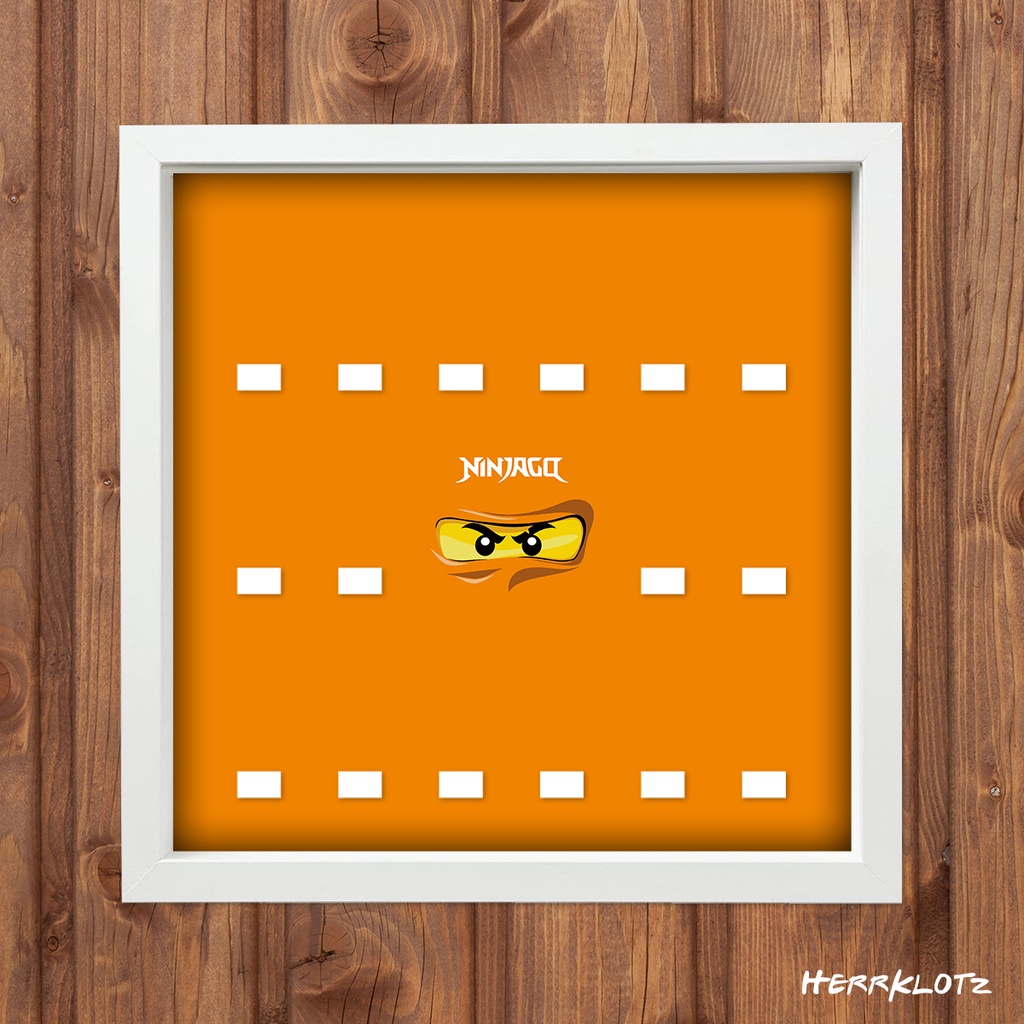 Displayrahmen für LEGO® Minifiguren - Ninjago - Orange