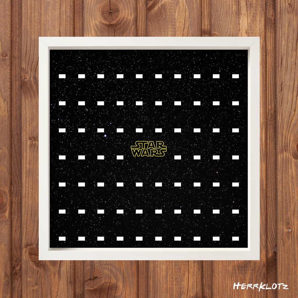 Displayrahmen für LEGO® Star Wars Minifiguren - Motiv: Space (50x50)