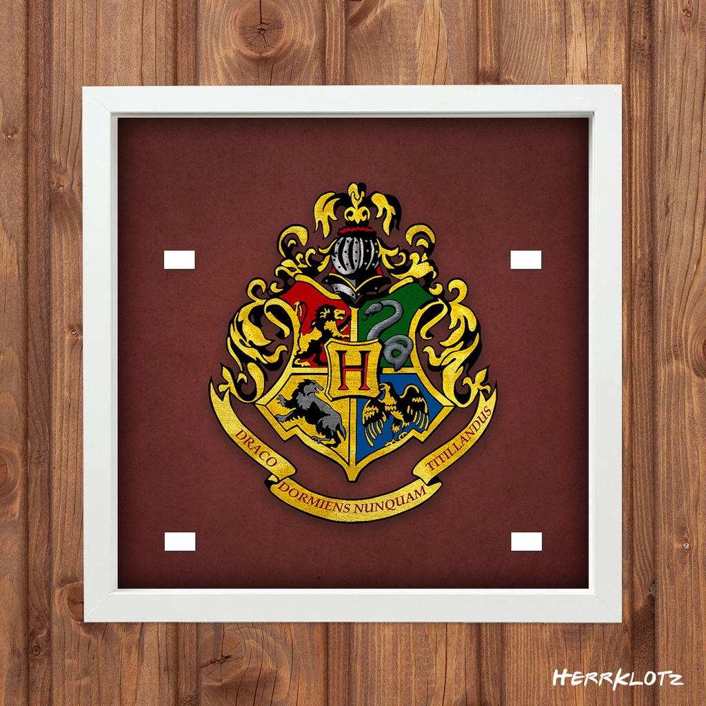 Displayrahmen für LEGO® Harry Potter Minifiguren - Motiv: Hogwarts Wappen