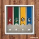 Displayrahmen für LEGO® Harry Potter Minifiguren - Motiv: Hogwarts Banner