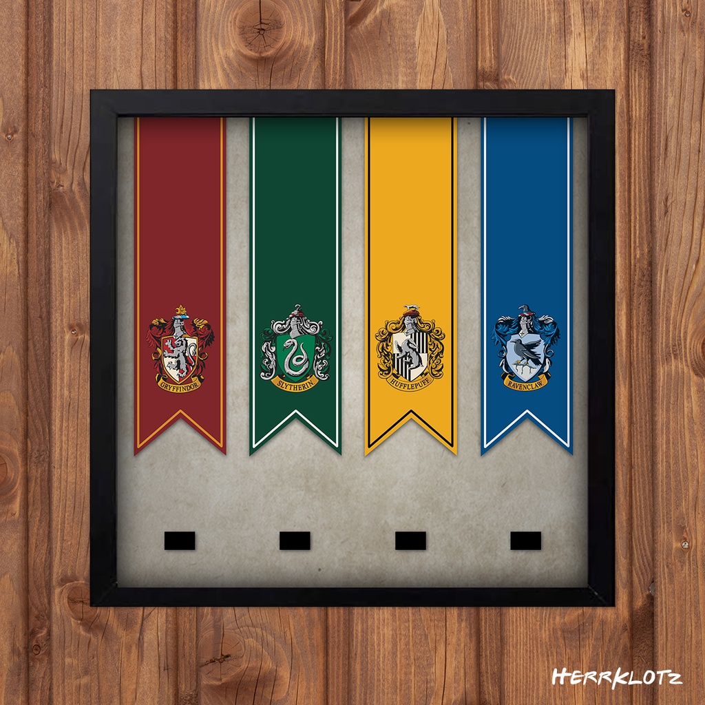 Displayrahmen für LEGO® Harry Potter Minifiguren - Motiv: Hogwarts Banner